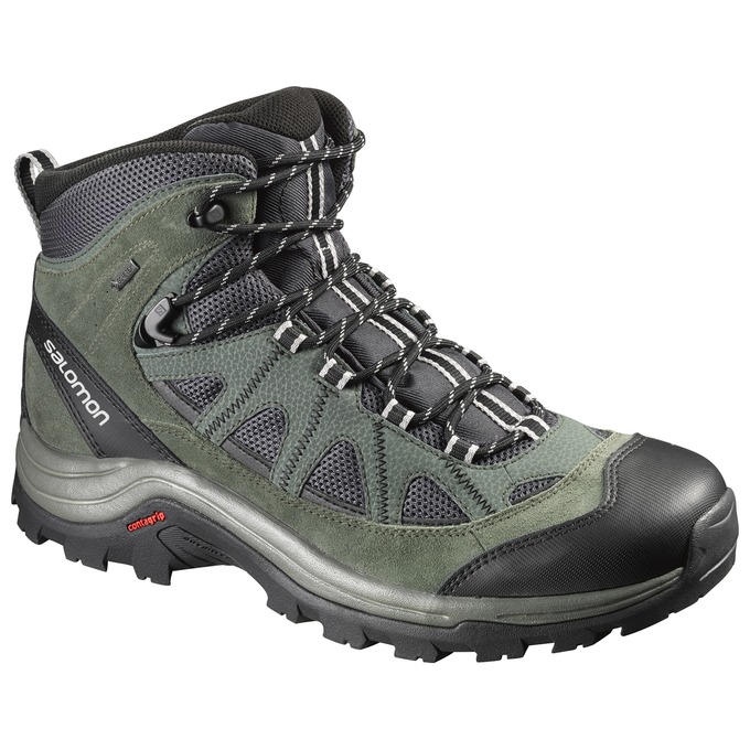 Botas De Montaña Salomon Hombre Verde Oliva / Negras - Salomon Argentina AUTHENTIC LTR GTX® ,130298-